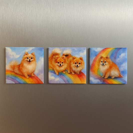 2" Custom Square Photo Magnets x3